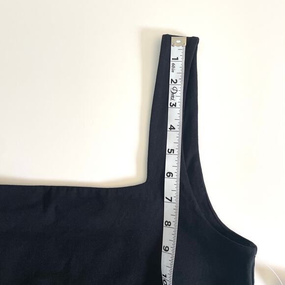 Old Navy Black Square Neck Women's Body Suit Medium NWT Cotton/Poly - Picture 7 of 12